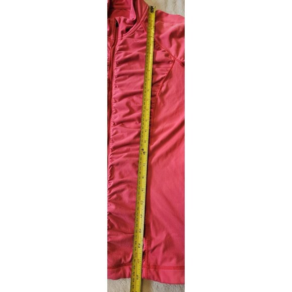 Victorias Secret VSX Sport Small Knockout Jacket Hot Pink Zip Ruched Thumb Holes - Picture 14 of 15